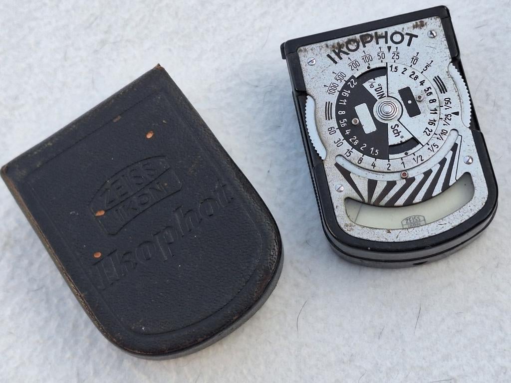 Vintage Zeiss Ikon Ikophot belichtingsmeter met hoesje, Ophalen of Verzenden, Gebruikt, Compact, Overige Merken