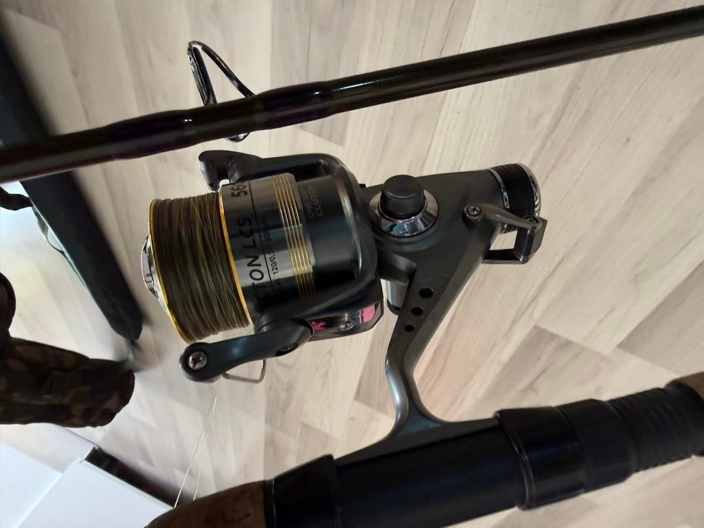 Diverse hengels en molens. Paasdeal €100, Ophalen, Gebruikt, Complete hengel