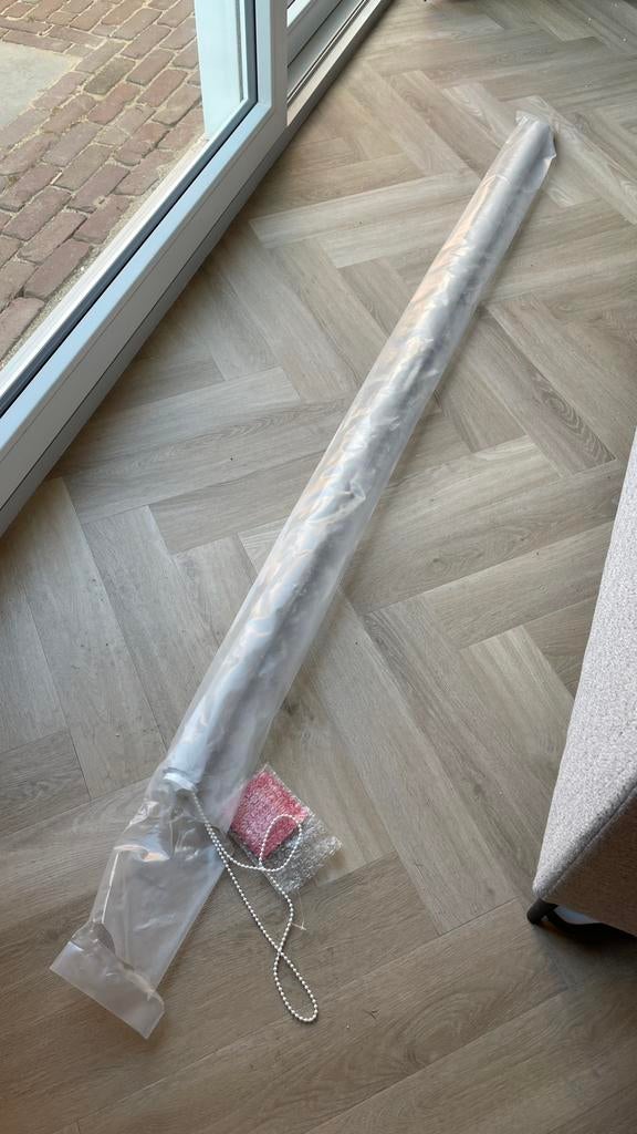 NIEUW MOET WEG: Rolgordijn semi transparant -licht taupe, Ophalen, Nieuw, 150 tot 200 cm, Minder dan 100 cm
