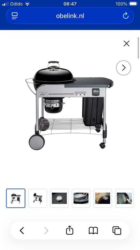 Weber GBS premium performer kolenbarbecue, Ophalen of Verzenden, Nieuw