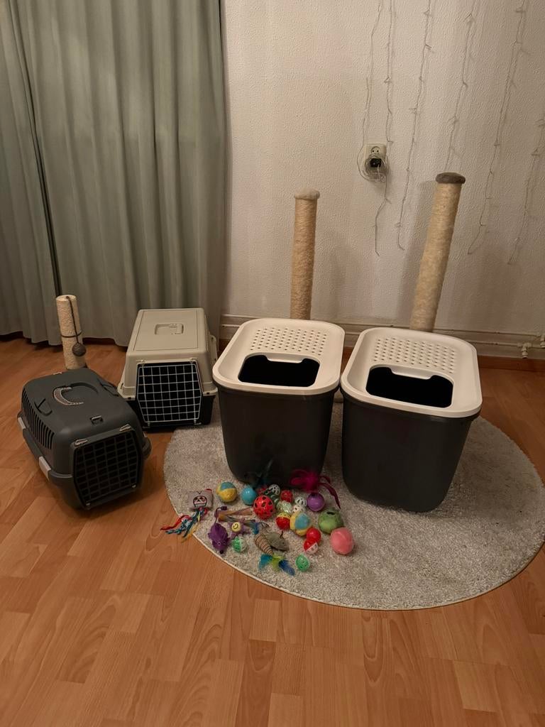 Compleet pakket katten benodigdheden, kattenbak, krabpaal, Dieren en Toebehoren, Ophalen of Verzenden, Zo goed als nieuw, Krabpaal