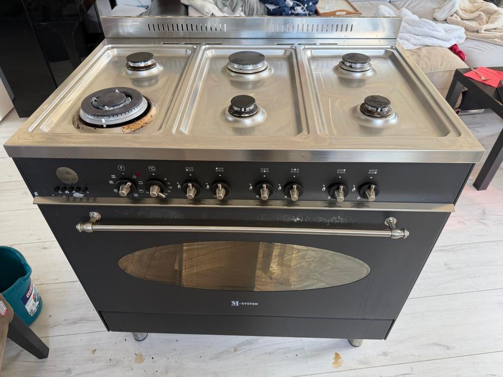 M-System 6 pits gasfornuis, Ophalen, Gebruikt, Hete lucht, Gas