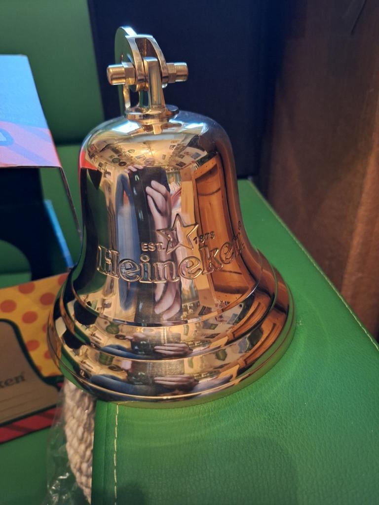 Echte Heineken bier cafe Bar Bel - Nieuw in doos, Ophalen of Verzenden, Nieuw, Reclamebord, Plaat of Schild, Heineken