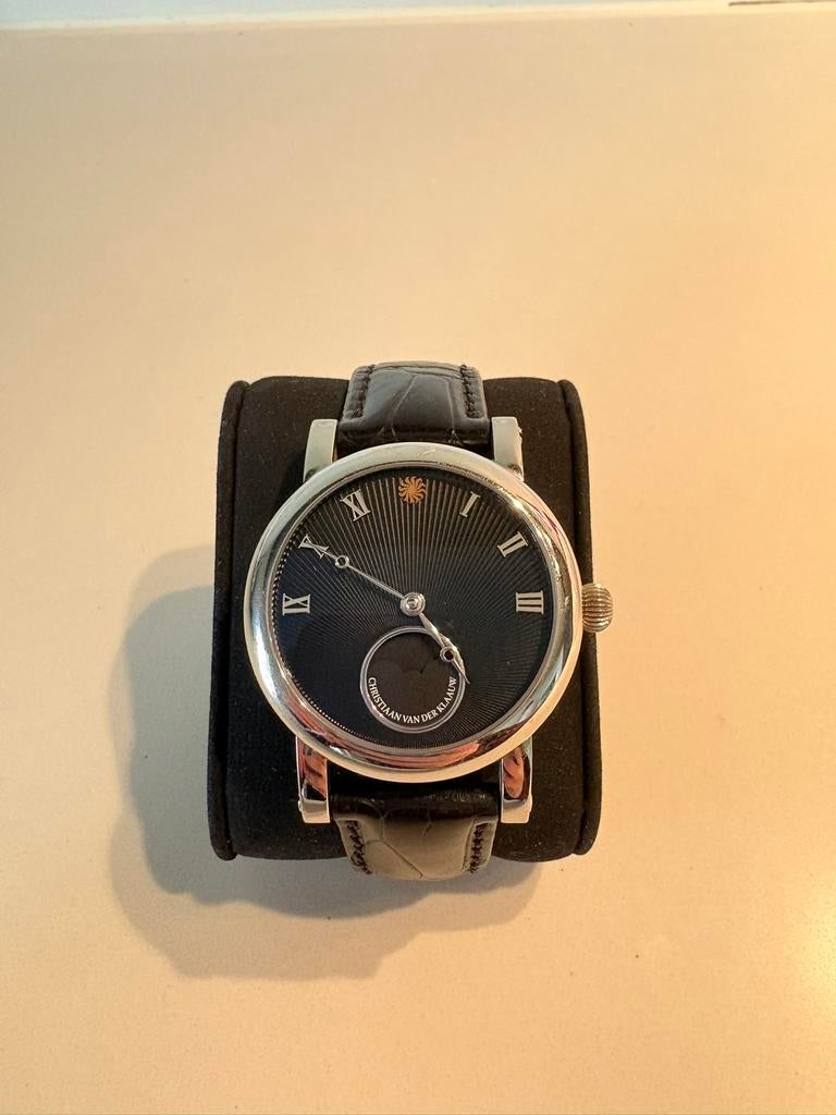 Christiaan van der Klaauw Ceres 1974 – Moonphase – Compleet, Overige merken, Leer, Staal, Polshorloge