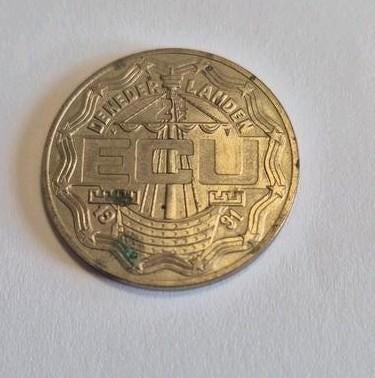 Herdenkingspenning 2½ ECU 1991 - Desiderius Erasmus, Ophalen of Verzenden, Overige materialen