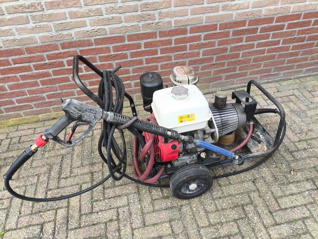 Honda koudwater hogedrukreiniger, Tuin en Terras, Hogedrukreinigers, Gebruikt, Benzine, Ophalen