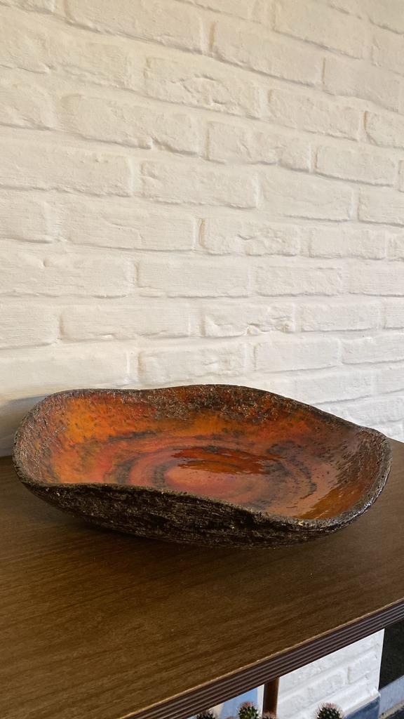 Vintage schaal Jan van Erp fat lava, Antiek en Kunst, Ophalen of Verzenden