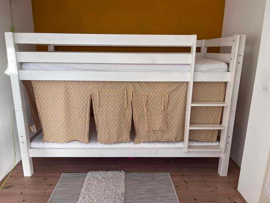 Stapelbed 100x210cm - deelbaar tot 2 losse bedden, Ophalen, 210 cm, Tweepersoons, Minder dan 160 cm