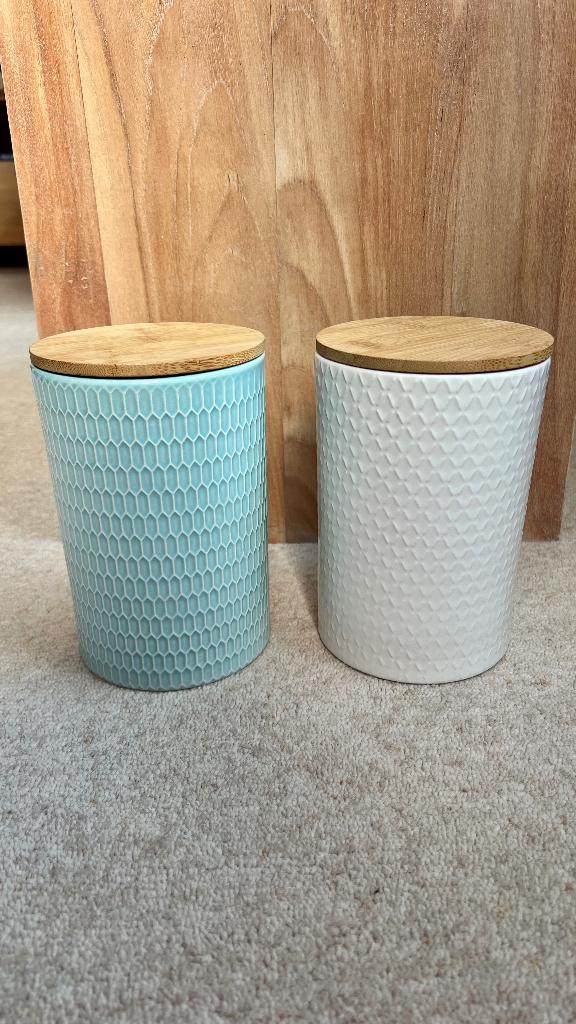 Keramische Voorraad potten Inari 16 cm, Ophalen, Zo goed als nieuw, Overige materialen, Pot, Bus of Blik