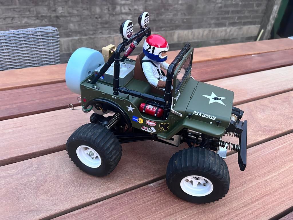 Tamiya Wild Willy M38 jaren 80, Ophalen of Verzenden, Gebruikt, Schaal 1:10, Auto offroad