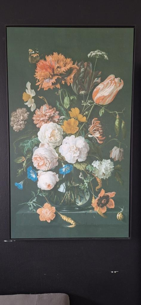 Schilderij bloemen boeket canvas look 118x70cm, Ophalen