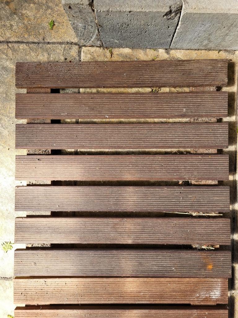 Hardhouten Vlonder Tegels | 50x50 | 13 Stuks, Tuin en Terras, Ophalen, Hout, Minder dan 3 meter, 1 tot 2 meter