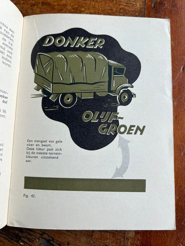 KL KNIL voorschrift camouflage voertuigen KTR jeep etc, Verzamelen, Militaria | Tweede Wereldoorlog, Ophalen of Verzenden, Nederland