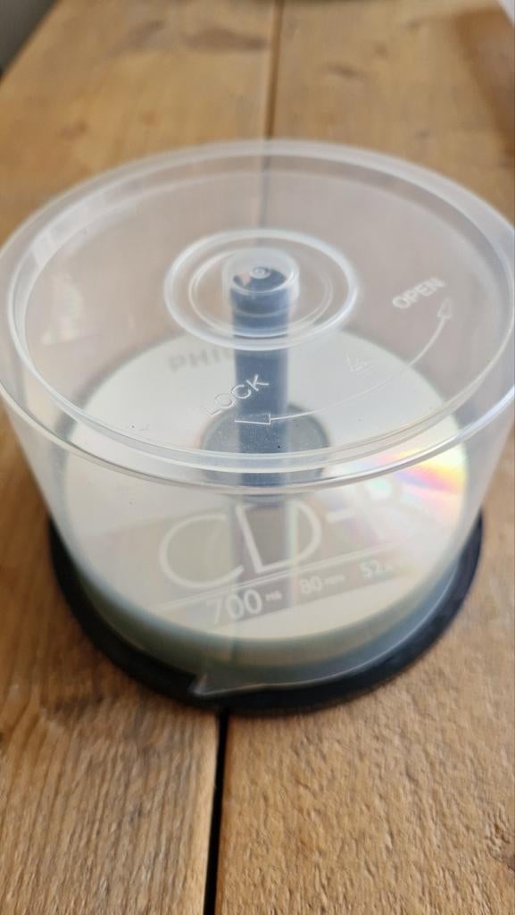 16x Philips CD-R 700MB, 80 min, 52x speed op spindle, Ophalen of Verzenden, Nieuw, Cd, Philips