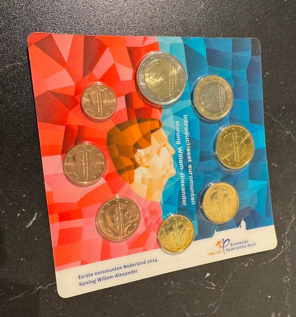 Koningsdag Oranjeset Herdenkingsmunt 2014 eerste euromunt, Postzegels en Munten, Munten | Nederland, Ophalen of Verzenden, Koningin Beatrix