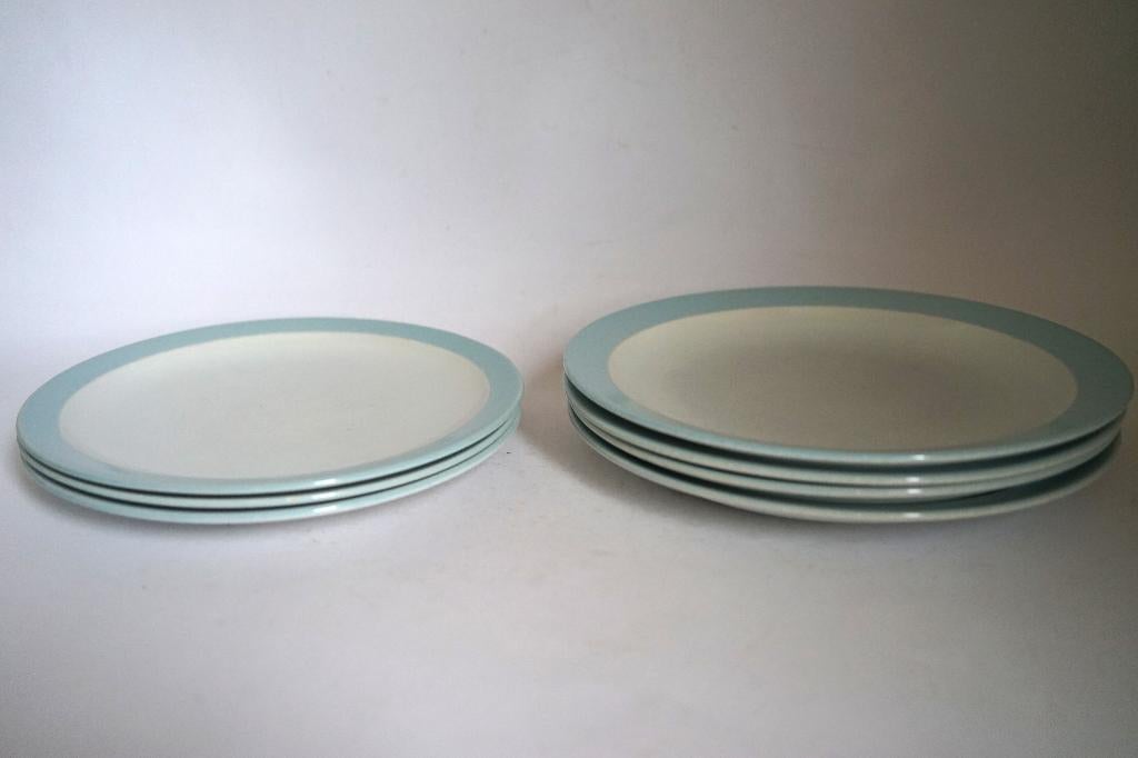 vintage fris edam symfonie ontbijtbord dinerbord blauw, Antiek en Kunst, Ophalen of Verzenden