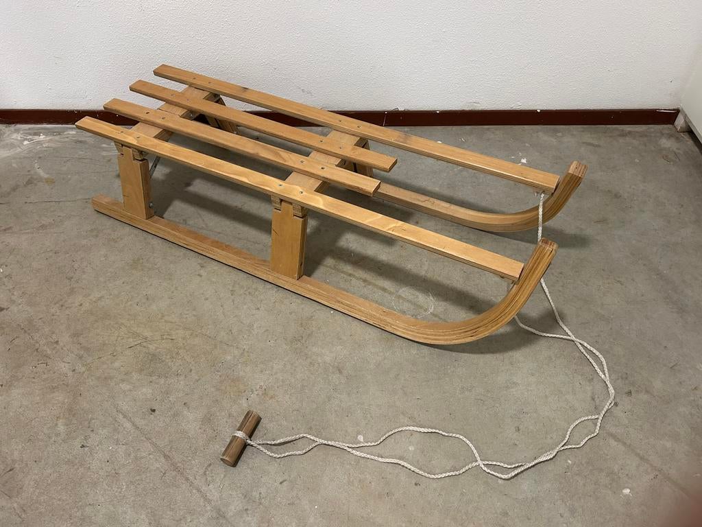 Houten slee opvouwbaar 110 cm, Ophalen of Verzenden, Zo goed als nieuw