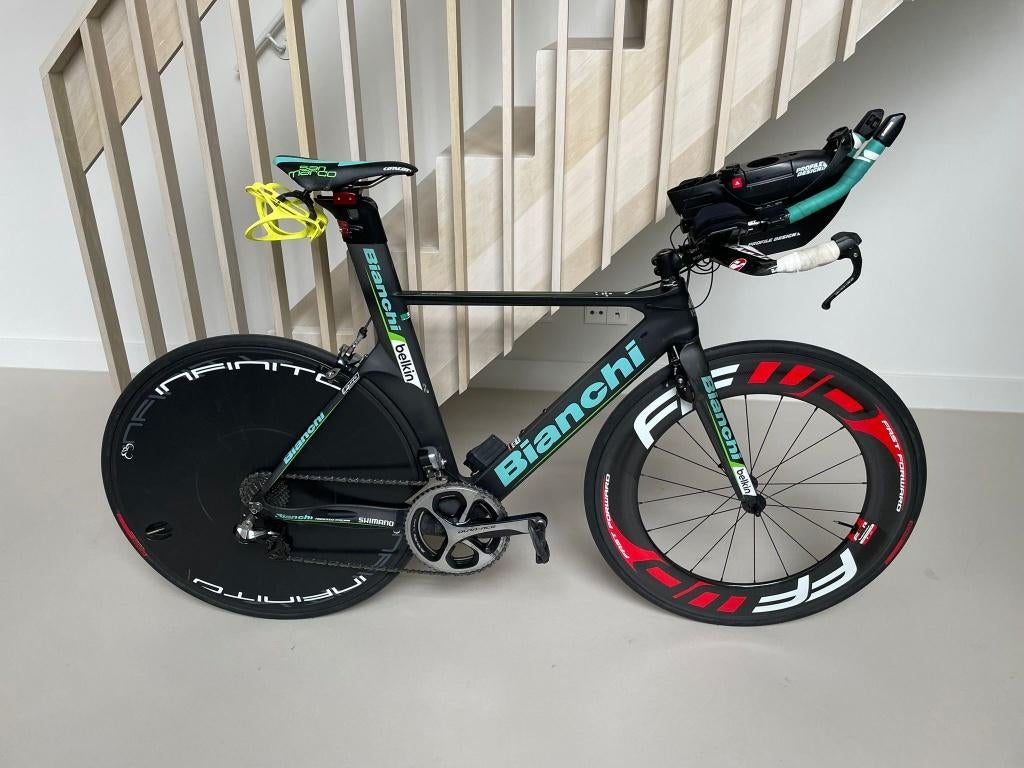Triatlon tijdritfiets Bianchi, Fietsen en Brommers, Fietsen | Racefietsen, Gebruikt, Carbon, Heren, Overige maten