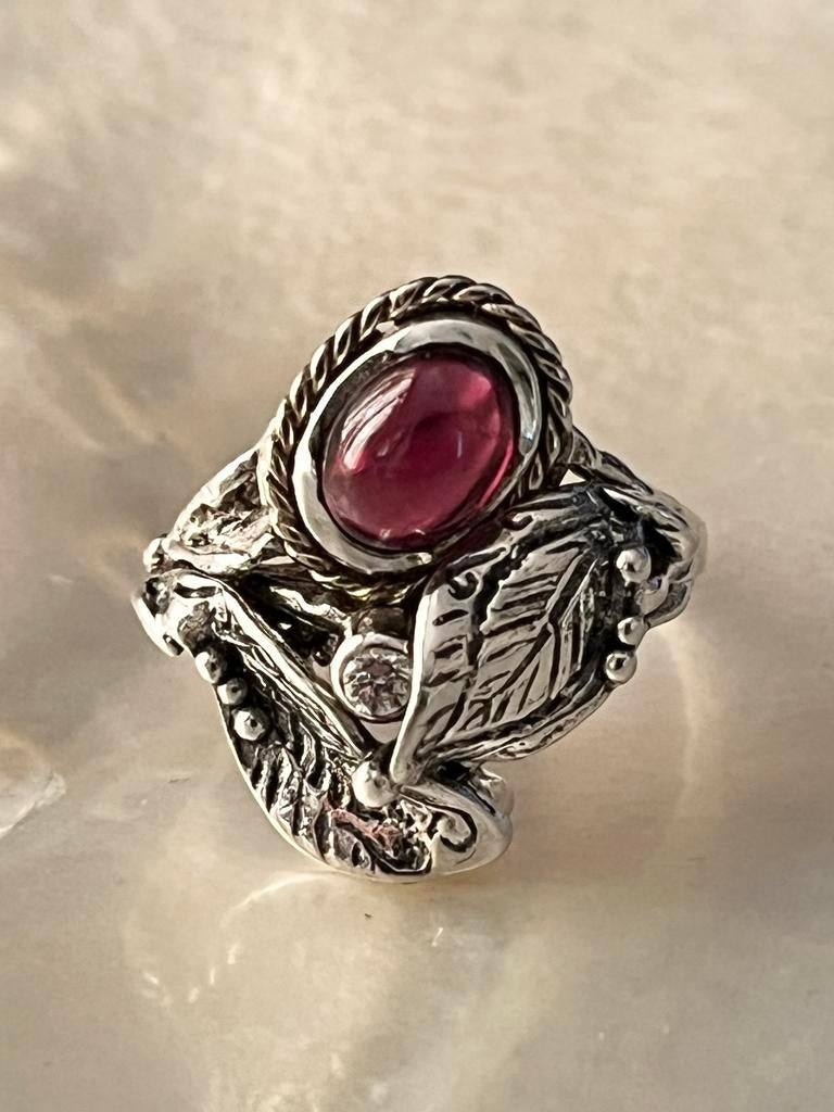 Aparte zilveren ring, Sieraden, Tassen en Uiterlijk, Antieke sieraden, Ophalen of Verzenden, Zilver, Ring