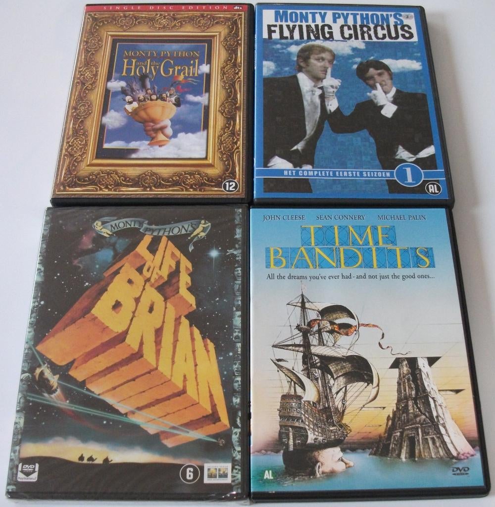 Dvd *** MONTY PYTHON *** 4 stuks, Cd's en Dvd's, Dvd's | Komedie, Zo goed als nieuw, Overige genres, Boxset, Alle leeftijden, Ophalen of Verzenden