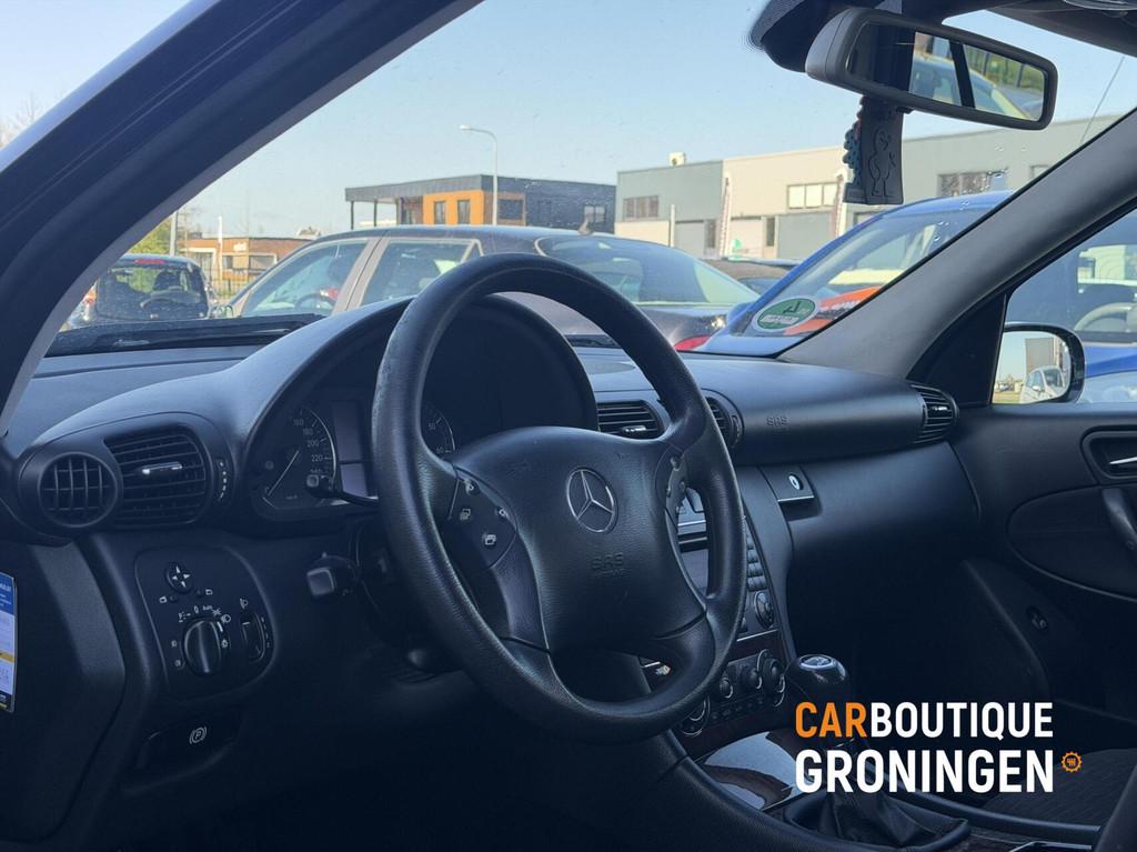 Mercedes C-klasse Combi 180 K. Classic | AIRCO | CRUISE | TR, Traction-control, Gebruikt, Zwart, 1796 cc
