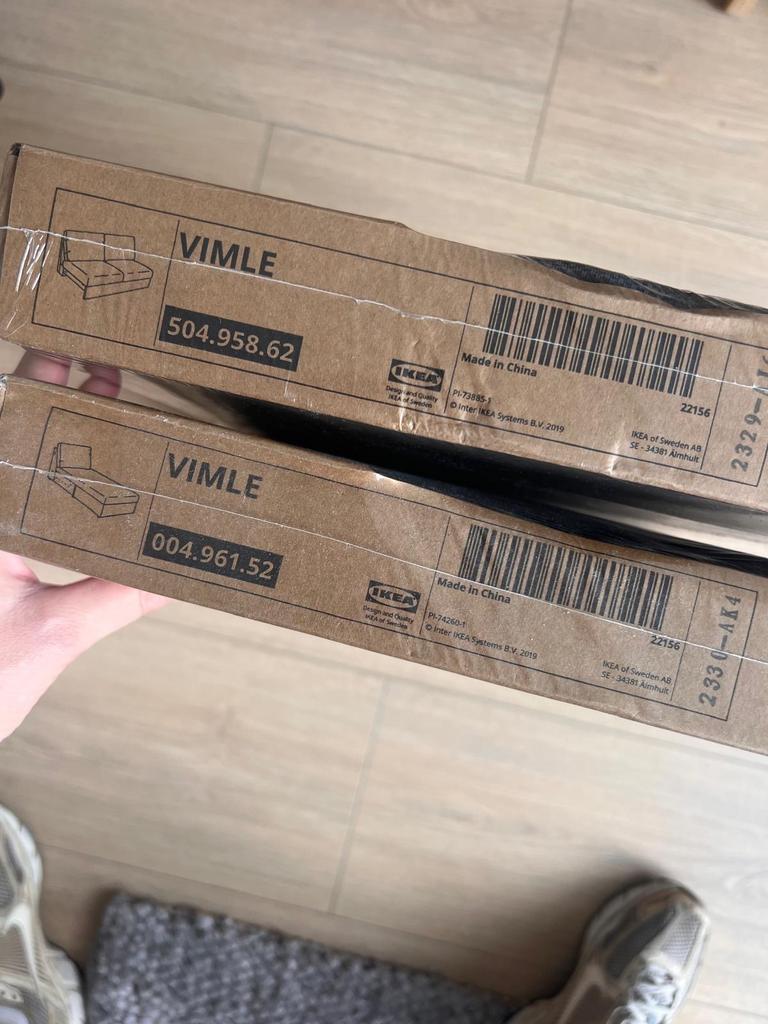 IKEA Vimle HOEZEN voor 2-zits + chaise longue, Hallarp Grijs, Huis en Inrichting, Banken | Bankstellen, Ophalen, 100 tot 125 cm