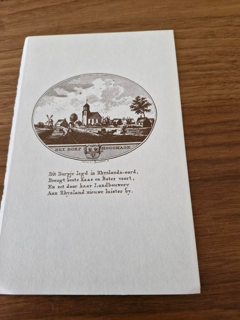 Prent Het Dorp Hoogmade, Ophalen of Verzenden, Voor 1940, Gebruikt