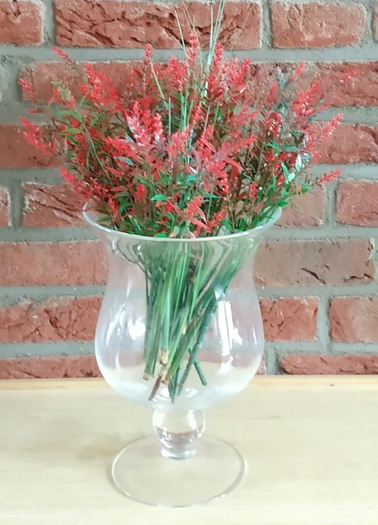 decoratie vaas, cognac wijnglas design, volgnr 7, Overige kleuren, Ophalen of Verzenden, Minder dan 50 cm, Glas