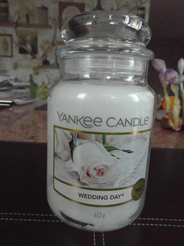 YANKEE CANDLE Geurkaars  "WEDDING DAY"  Large Jar, Overige materialen, Nieuw, Ophalen of Verzenden, Crème