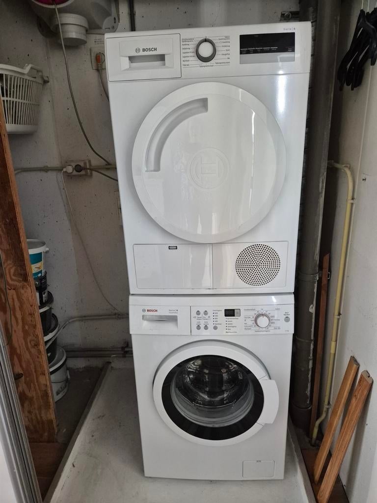 Wasmachine en Condensdroger Bosch moeten nagekeken worden., Ophalen, Gebruikt, 85 tot 90 cm, 1200 tot 1600 toeren