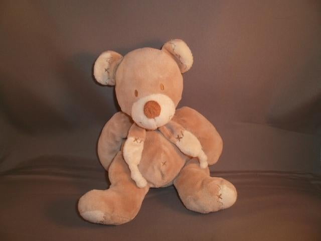 nicotoy beer 20 cm met sjaaltje bruin/beige korrels in Bil, Ophalen of Verzenden, Zo goed als nieuw, Beer