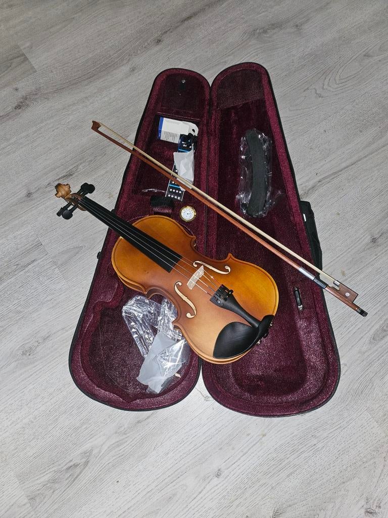 Viool met koffer en strijkstok - Zo goed als nieuw, Muziek en Instrumenten, Strijkinstrumenten | Violen en Altviolen, Overige formaten