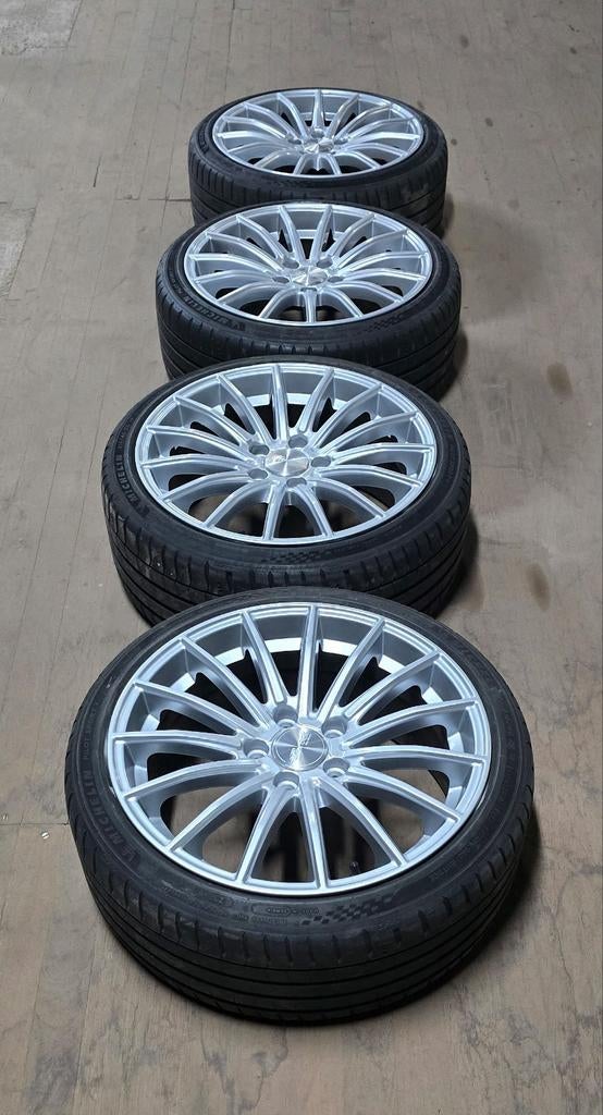 18 inch Brock b36 Michelin Pilot Sport 5, zeer nette set, Ophalen, 18 inch, Gebruikt, Banden en Velgen