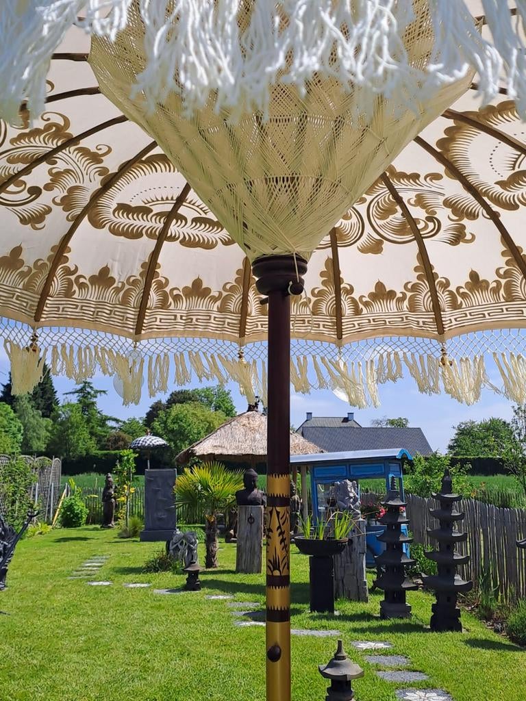 Ibiza parasol - Bali parasol, Tuin en Terras, Parasols, Www.ibizasfeer.nl, Nieuw, Info@ibizasfeer.nl, Ophalen of Verzenden