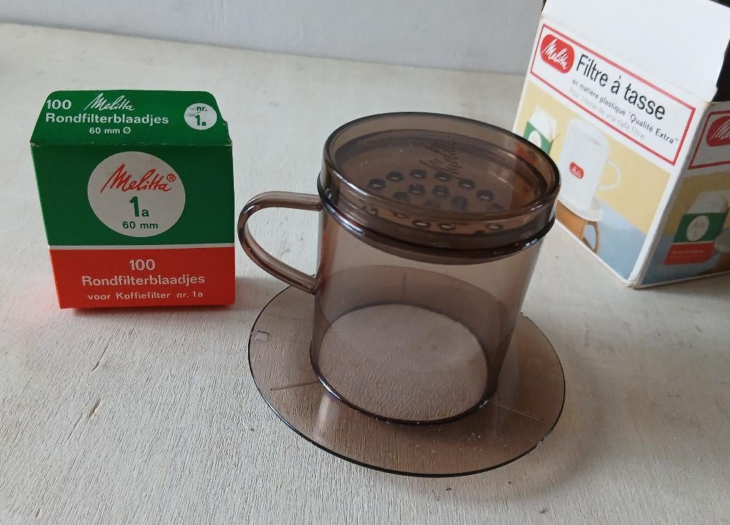 Vintage Melitta kopfilter koffiezetapparaatje, Overige typen, Kunststof, Ophalen of Verzenden, Zo goed als nieuw