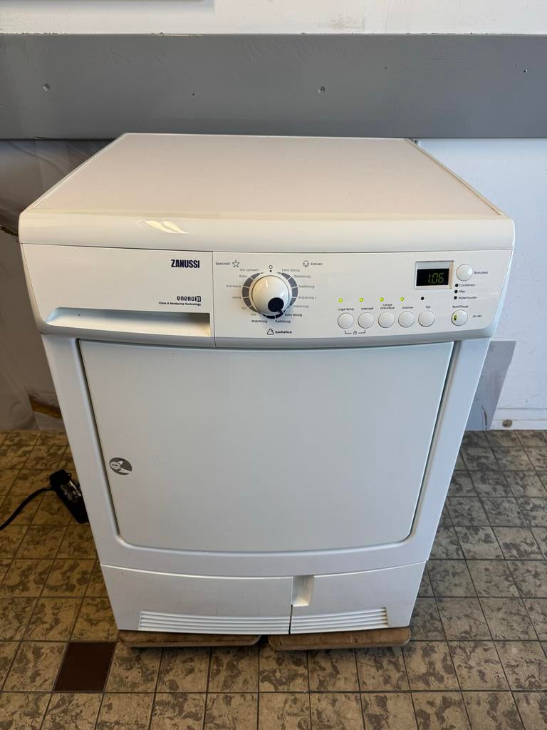 Zanussi warmtepomp droger A+ 7 kg ZTH485, Witgoed en Apparatuur, Wasdrogers, 6 tot 8 kg, Gebruikt, Ophalen of Verzenden, 85 tot 90 cm