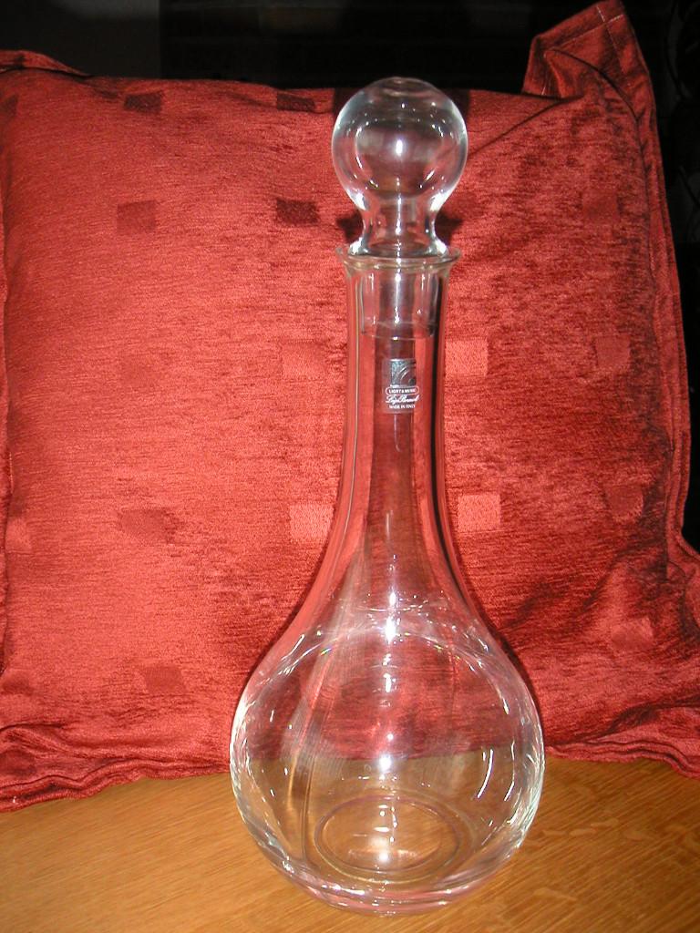 Wijnkaraf (glas) met stop serie Light & Music Made in Italy, Overige typen, Nieuw, Ophalen of Verzenden, Glas