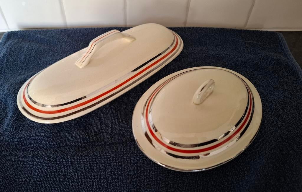 Antiek zeep- en kammenbakje van lampetstel, Ophalen of Verzenden