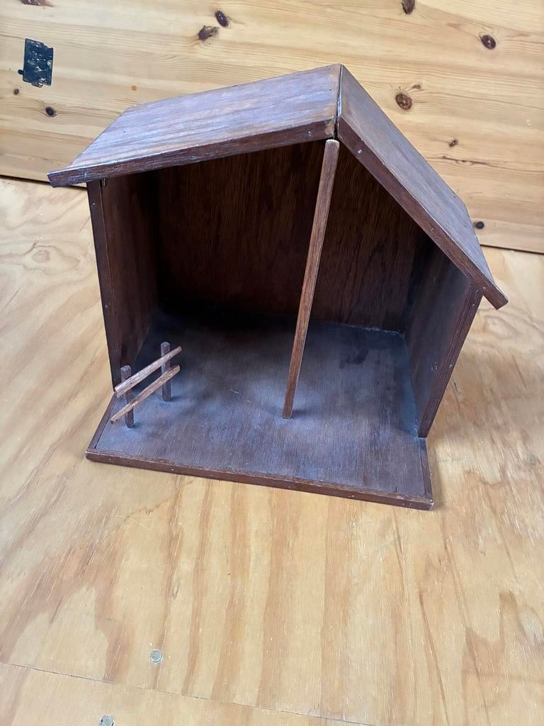 Houten stal, knikkers,leeuw en slang, Ophalen, Gebruikt