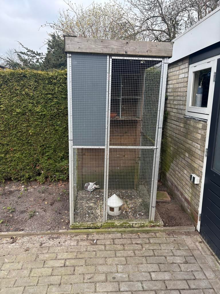 Voliere duivenhok, Ophalen, Aluminium, Volière