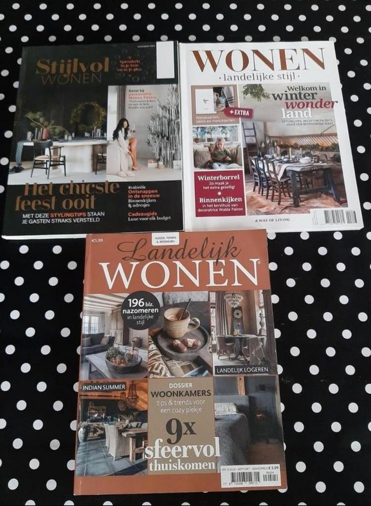 Stijlvol Wonen (dec. 2023), Landelijk Wonen sept.&okt. 2024, Ophalen of Verzenden, Zo goed als nieuw, Overige typen