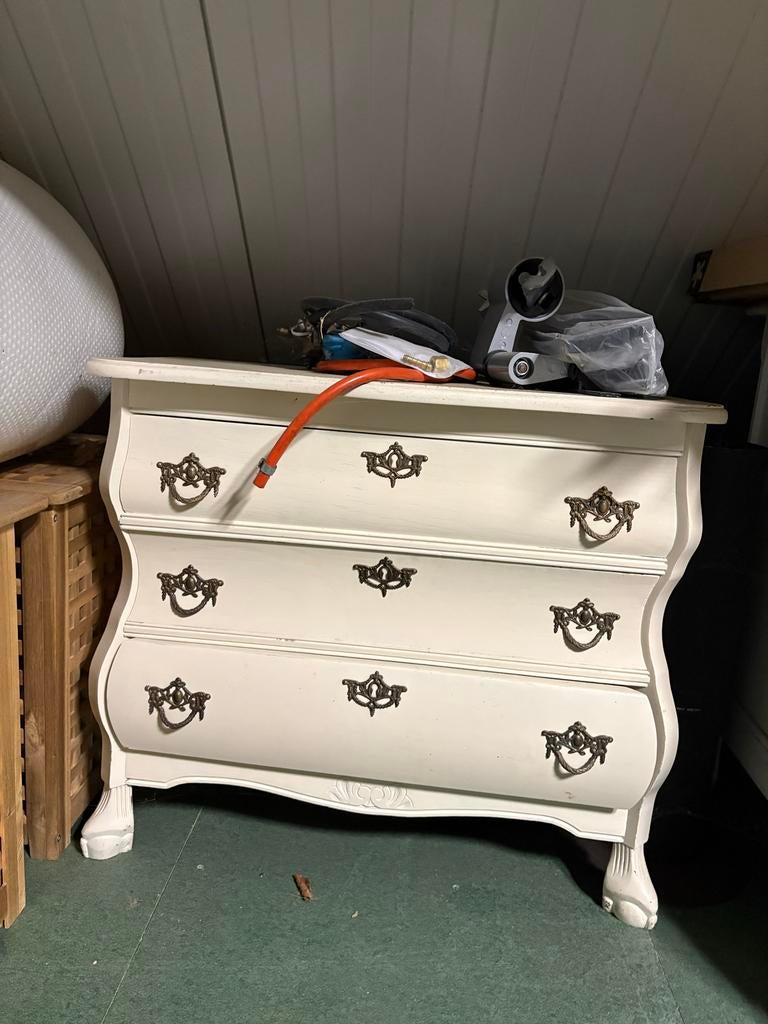 Crèmekleurige buikkast met 3 laden, Ophalen, Gebruikt, 50 tot 100 cm, 3 of 4 laden