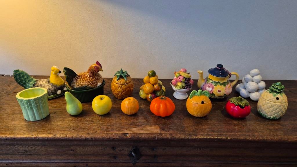 Vintage keramische voorwerpen (set van 15), Ophalen of Verzenden