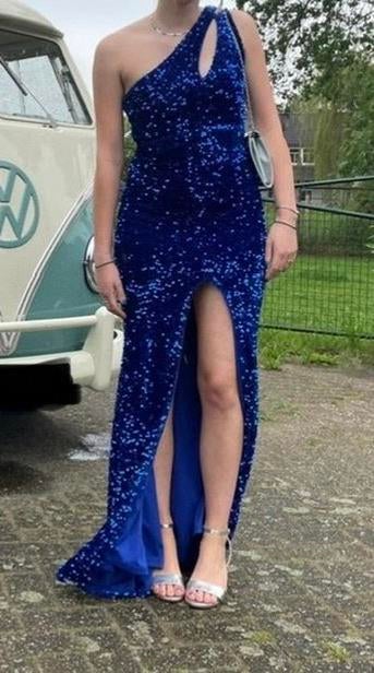 Gala jurk maat 36-38, Kleding | Dames, Gelegenheidskleding, Zo goed als nieuw, Galajurk, Maat 36 (S), Blauw, Ophalen of Verzenden