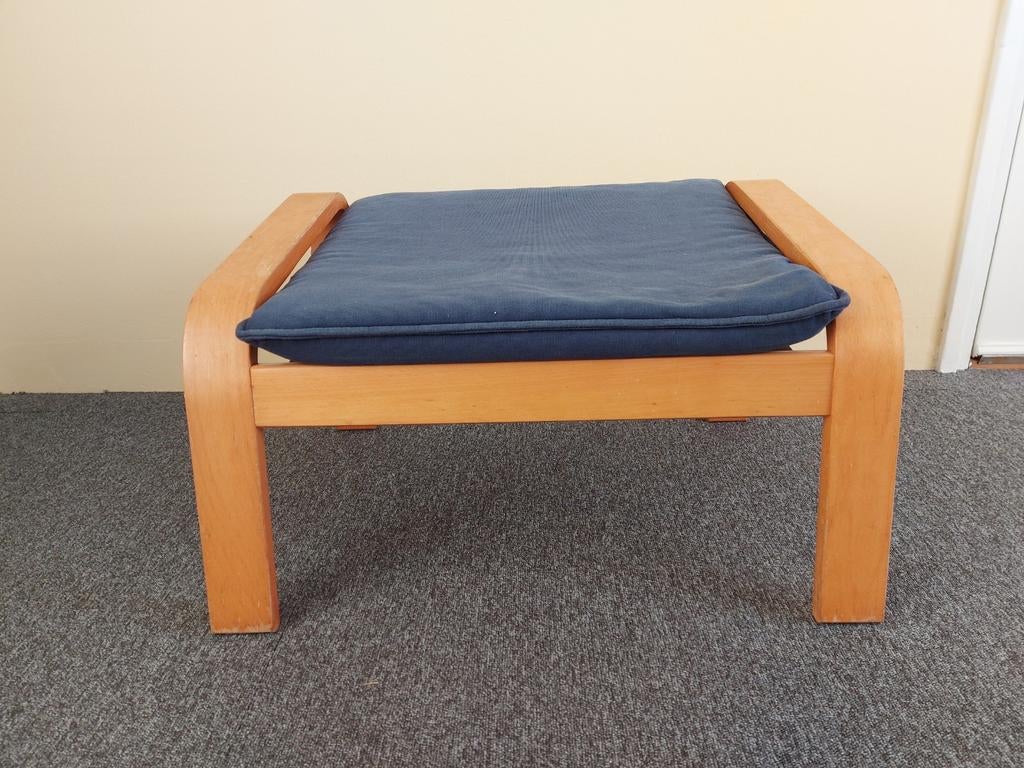 Ikea Poang voetenbankje blauw, Ophalen, Rechthoekig, Minder dan 50 cm
