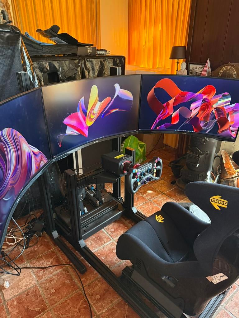 Complete simracing setup — Simagic Alpha Evo / Sim-Lab GT1, Computers en Software, Overige Computers en Software, Ophalen, Zo goed als nieuw