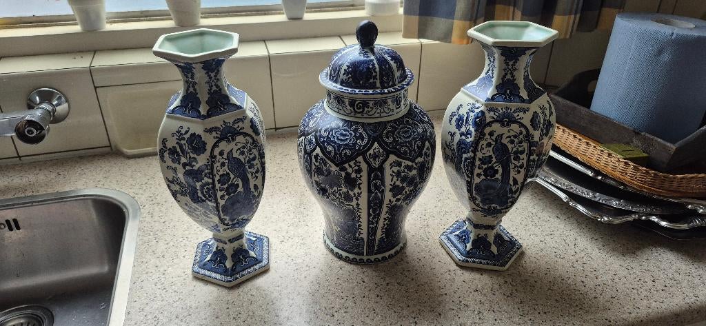 royal sphinx by boch delfts blauw kasten set, Antiek en Kunst, Ophalen