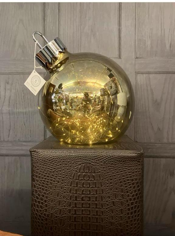 Grote Glazen Kerstbal met Verlichting - 20-25-30cm, Sompex, Nieuw, Ophalen of Verzenden, Sompex