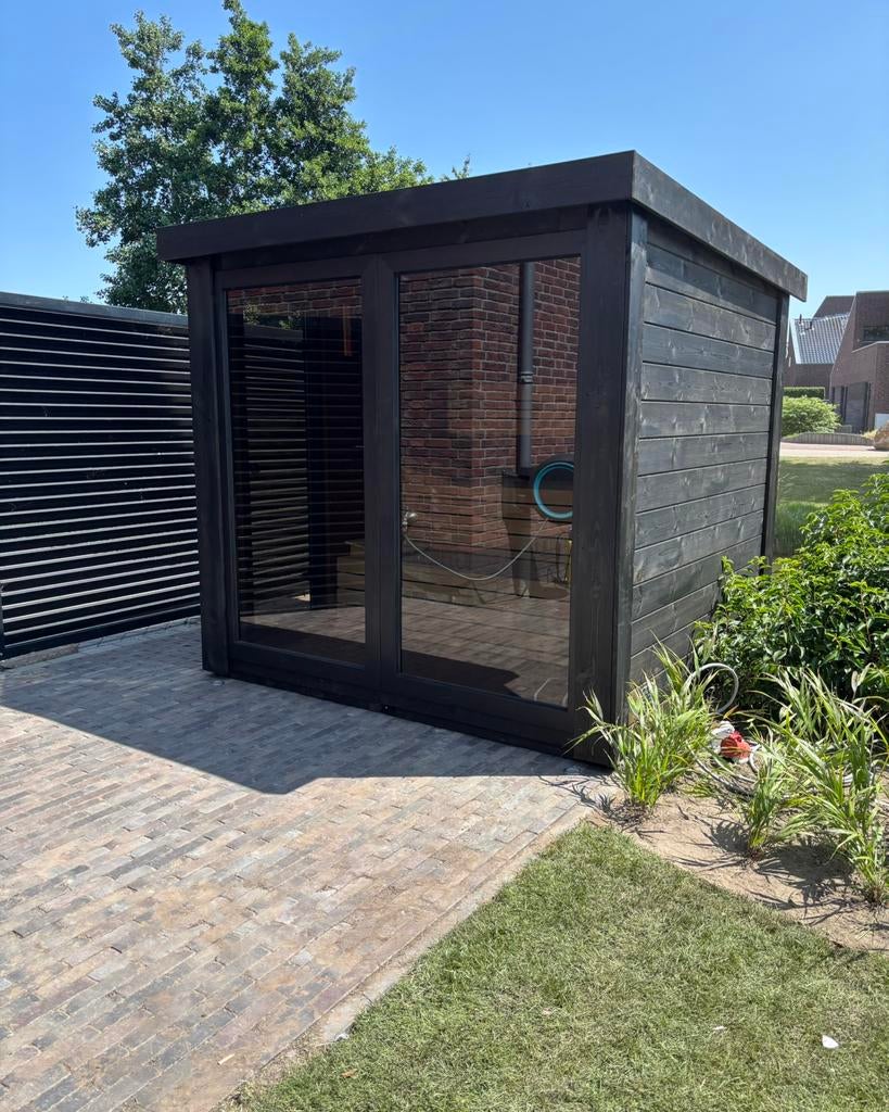 Panorama buitensauna tuinsauna sauna thermowood, Ophalen of Verzenden, Nieuw, Fins of Traditioneel, Complete sauna