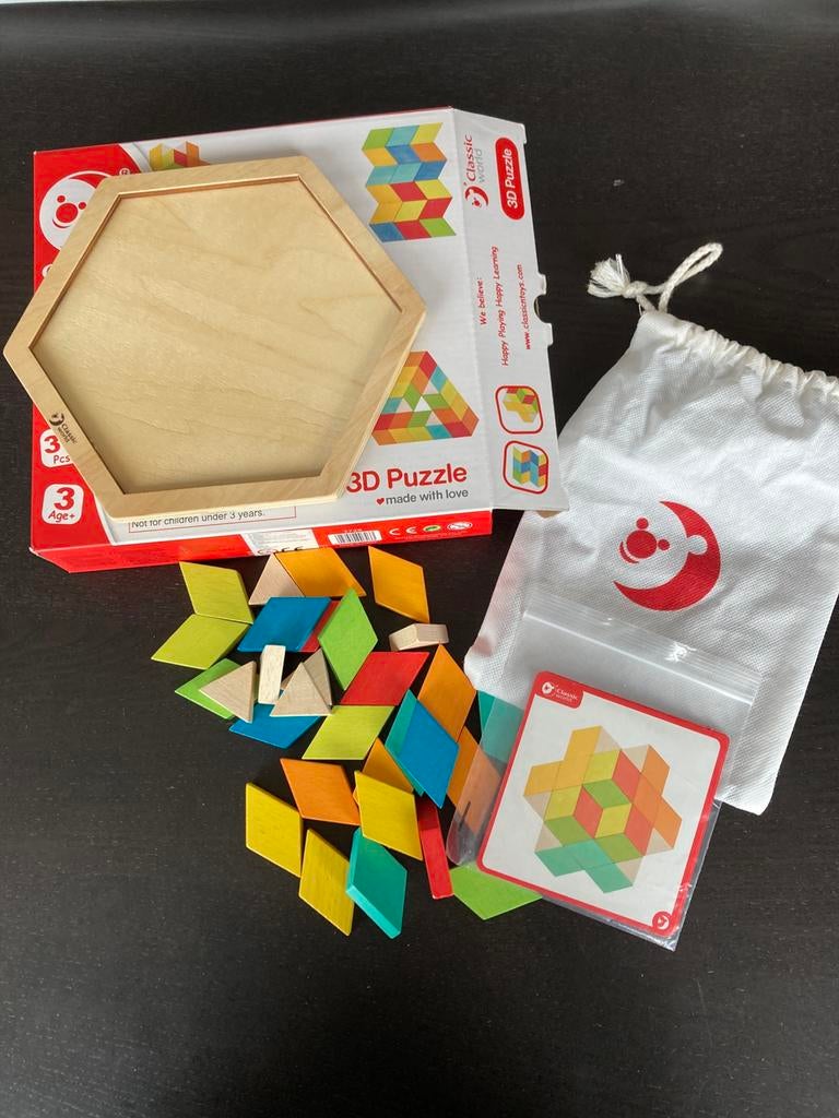 3D houten Puzzel, Ophalen of Verzenden, Zo goed als nieuw